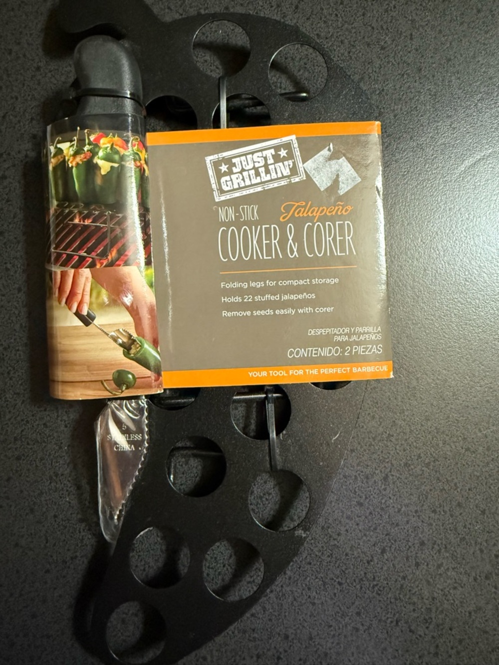 Non-Stick Jalapeño Cooker & Corer - Black